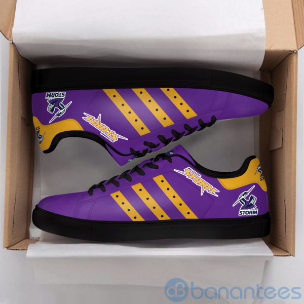 Melbourne Storm Yellow Striped Purple Low Top Skate Shoes Product Photo