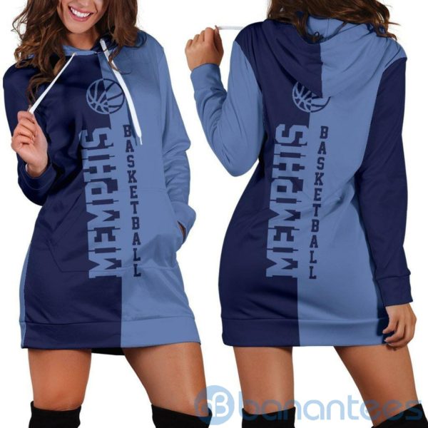 Memphis Basketball Hoodie Dress For Women Product Photo