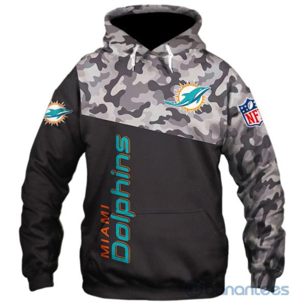 Men's Miami Dolphins Military Camo Full Printed 3D Hoodie Zip Hoodie Product Photo