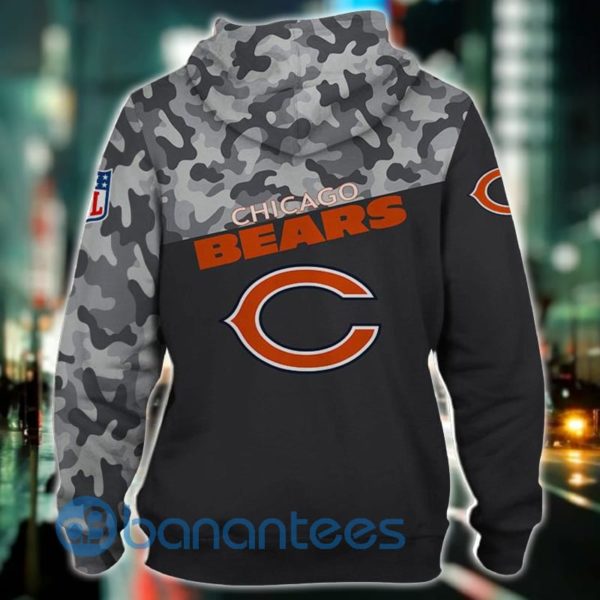 Men's Chicago Bears Camo Pattern All Over Printed 3D Hoodie Zip Hoodie Product Photo