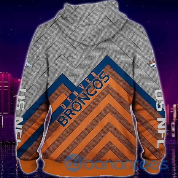 Men's Denver Broncos All Over Printed 3D Hoodie, Zip Hoodie Product Photo