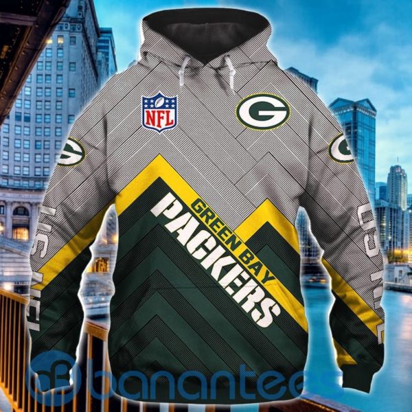 Men's Green Bay Packers All Over Printed 3D Hoodie Zip Hoodie Product Photo