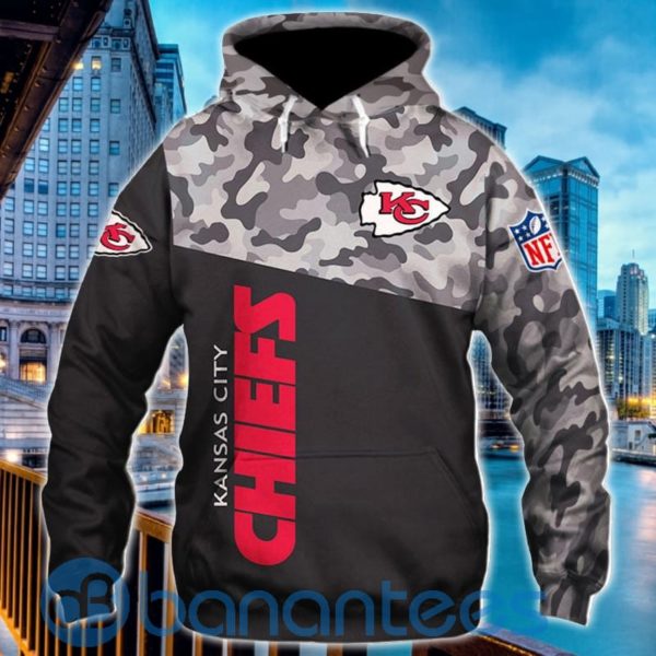 Men's Kansas City Chiefs Military Full Printed 3D Hoodie, Zip Hoodie Product Photo