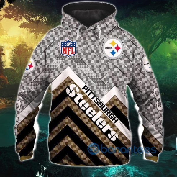Men's Pittsburgh Steelers All Over Printed 3D Hoodie Zip Hoodie Product Photo
