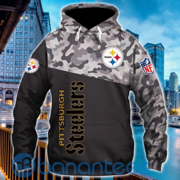 Men's Pittsburgh Steelers All Over Printed 3D Hoodie Zip Hoodie Product Photo