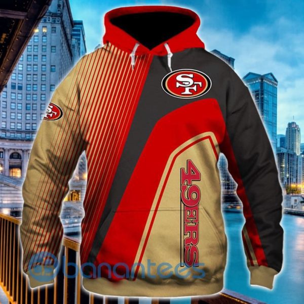 Men's San Francisco 49ers All Over Printed 3D Hoodie Zip Hoodie Product Photo