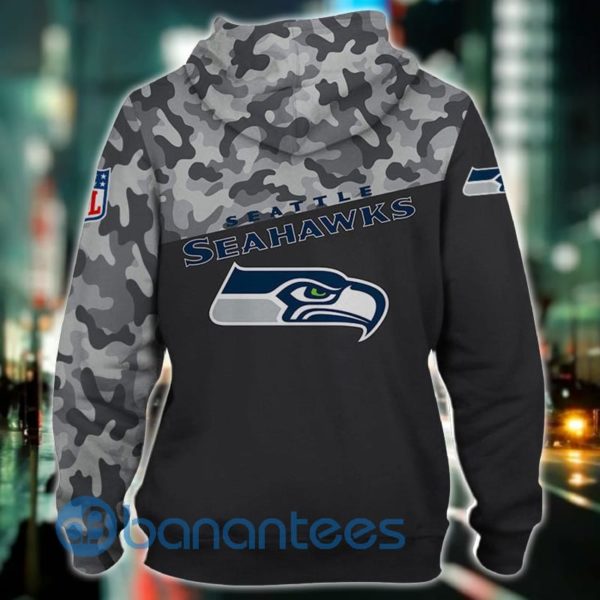 Men's Seattle Seahawks Military All Over Printed 3D Hoodie Zip Hoodie Product Photo