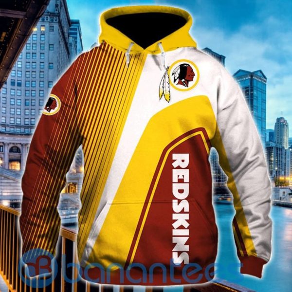 Men's Washington Redskins Hoodies 3D Zip Hoodies Product Photo