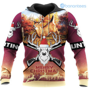 merry christmas deer hunting all over printed 3d shirts 3d hoodie black 300x300 image Merry Christmas Deer Hunting All Over Printed 3D Shirts - 3D Hoodie - Black