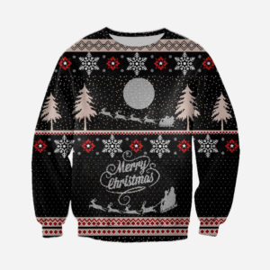 Merry Christmas Knitting All Over Printed 3D Shirt - 3D Sweatshirt - Black