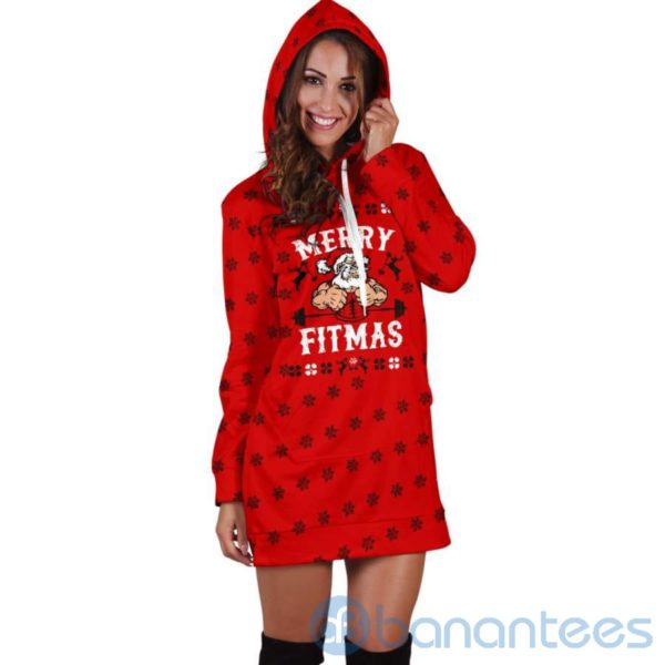 Merry Fitmas Hoodie Dress For Women Product Photo