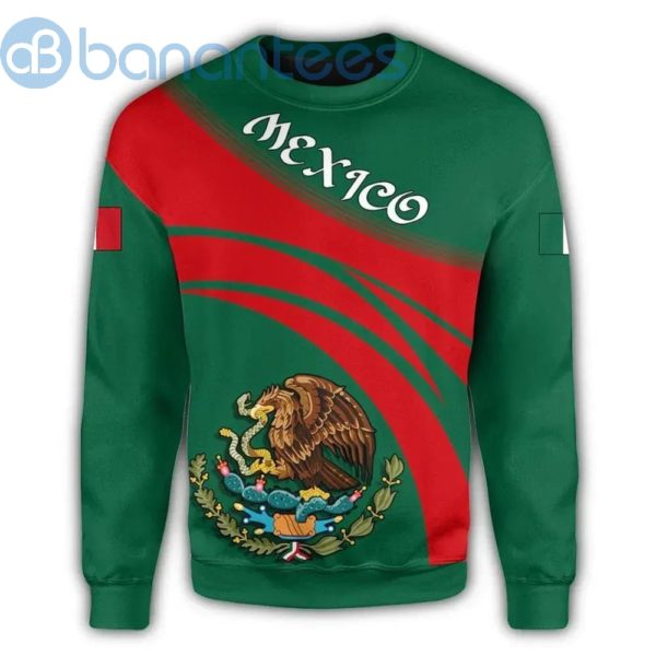 Mexico Coat Of Arms Cricket Style Red And Green All Over Printed 3D Sweatshirt Product Photo