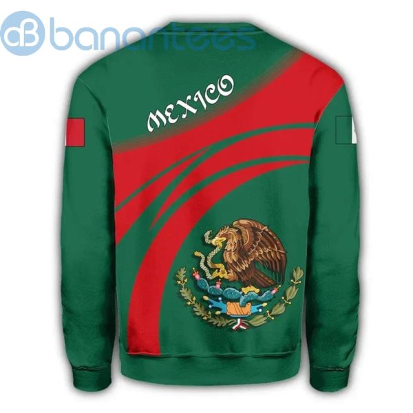 Mexico Coat Of Arms Cricket Style Red And Green All Over Printed 3D Sweatshirt Product Photo