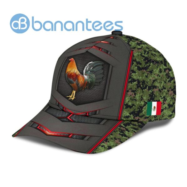 Mexico Rooster Camo Background All Over Printed 3D Cap Product Photo