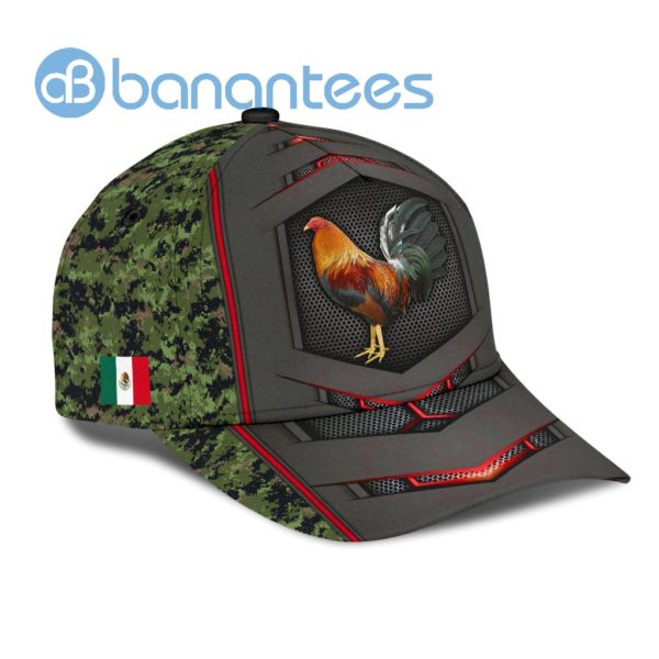 Mexico Rooster Camo Background All Over Printed 3D Cap Product Photo