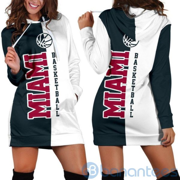 Miami Basketball Hoodie Dress For Women Product Photo