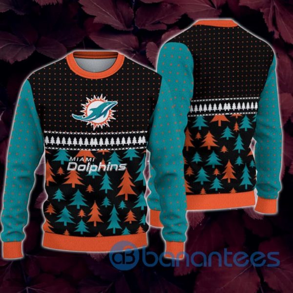 Miami Dolphins Christmas All Over Printed 3D Sweatshirt Product Photo