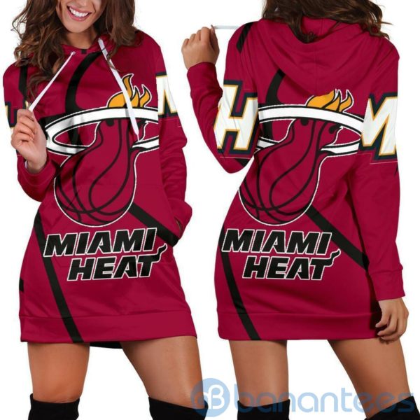 Miami Heat Hoodie Dress For Women Product Photo
