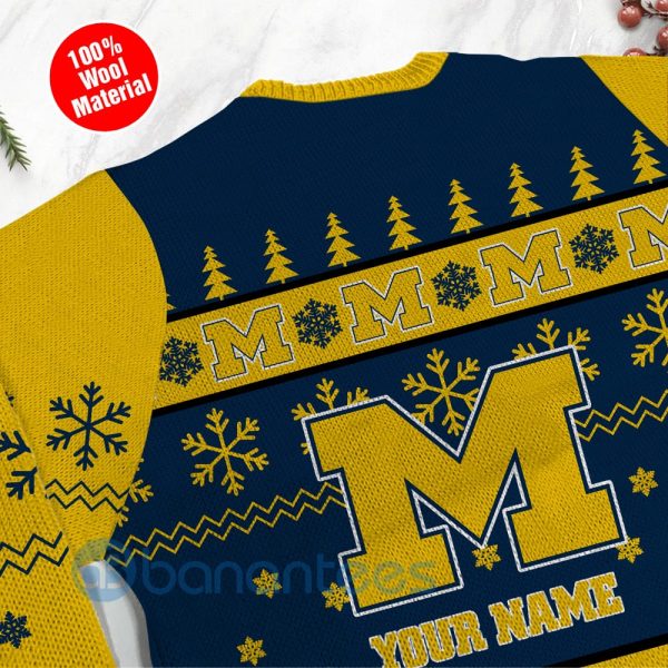 Michigan Wolverines Custom Name Personalized Ugly Christmas 3D Sweater Product Photo