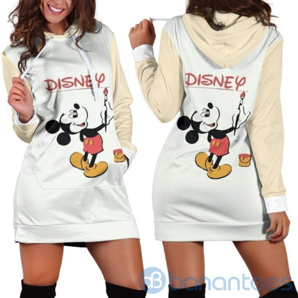 Mickey Cartoon Lover Hoodie Dress For Women Product Photo