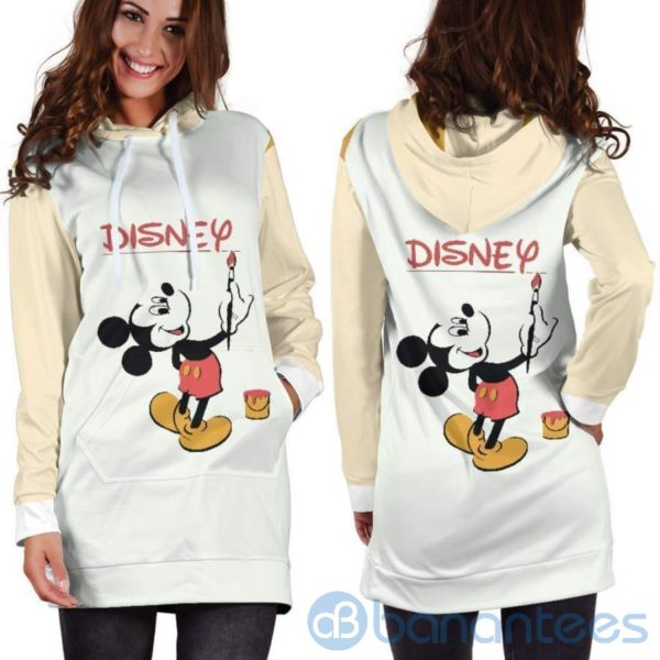 Mickey Cartoon Lover Hoodie Dress For Women Product Photo