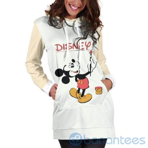 Mickey Cartoon Lover Hoodie Dress For Women Product Photo