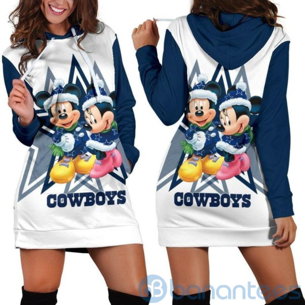 Mickey Dallas Cowboys Hoodie Dress For Women Product Photo