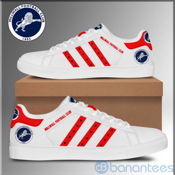 Millwall Football Club Red Striped Low Top Skate Shoes Product Photo