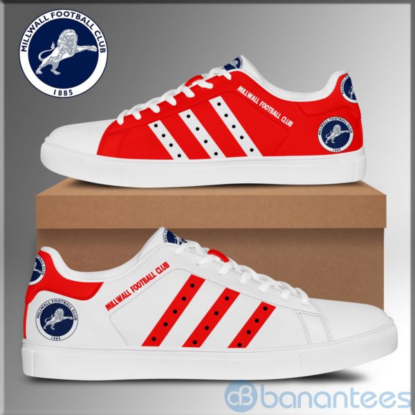 Millwall Football Club White And Red Low Top Skate Shoes Product Photo