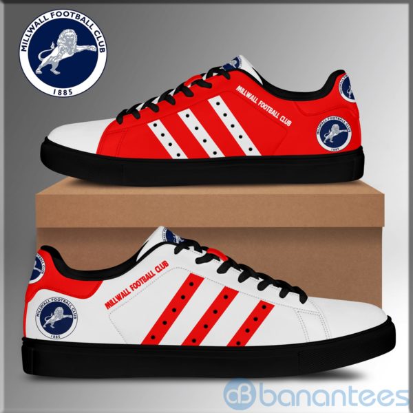 Millwall Football Club White And Red Low Top Skate Shoes Product Photo
