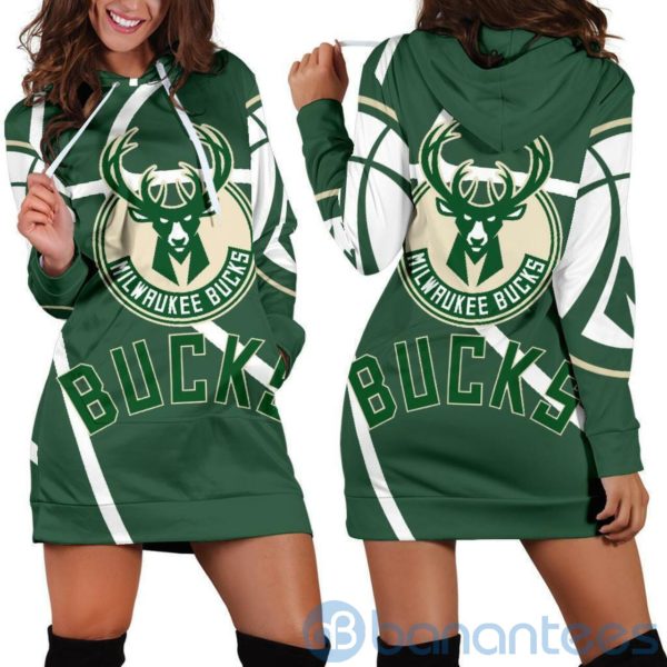Milwaukee Bucks Hoodie Dress For Women Product Photo