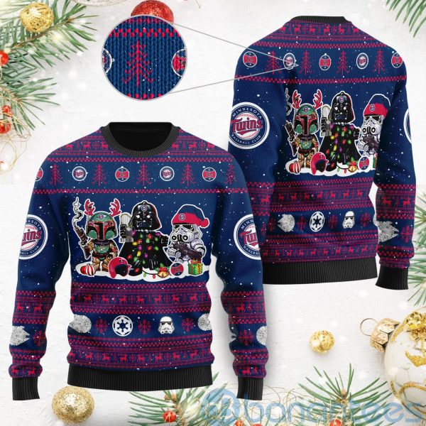 Minnesota Twins Star Wars Ugly Christmas 3D Sweater Product Photo