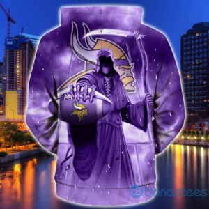 Minnesota Vikings Death Skull Special Design All Over Printed 3D Hoodie Zip Hoodie Product Photo