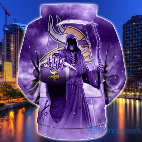 Minnesota Vikings Death Skull Special Design All Over Printed 3D Hoodie Zip Hoodie Product Photo