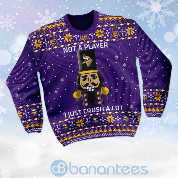 Minnesota Vikings I Am Not A Player I Just Crush Alot Ugly Christmas 3D Sweater Product Photo