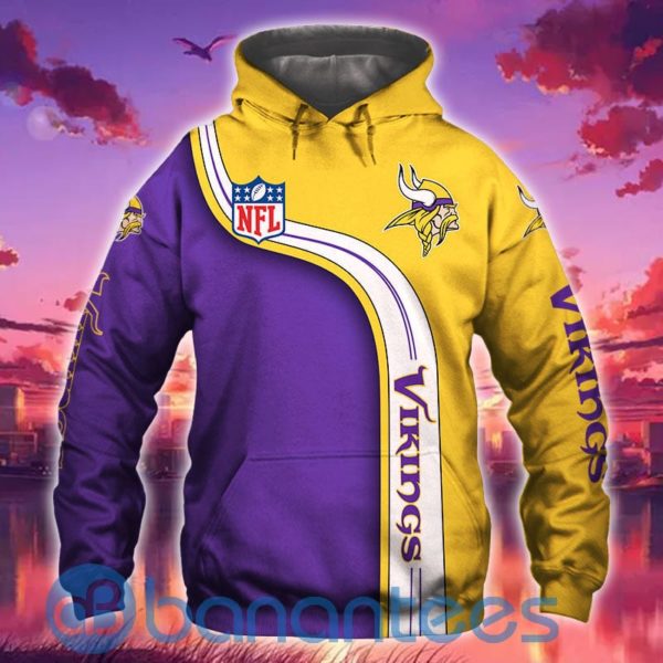 Minnesota Vikings Zip Up All Over Printed 3D Hoodie, Zip Hoodie Product Photo