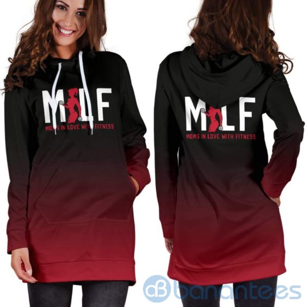 Mom In Love With Fitnes Hoodie Dress For Women Product Photo