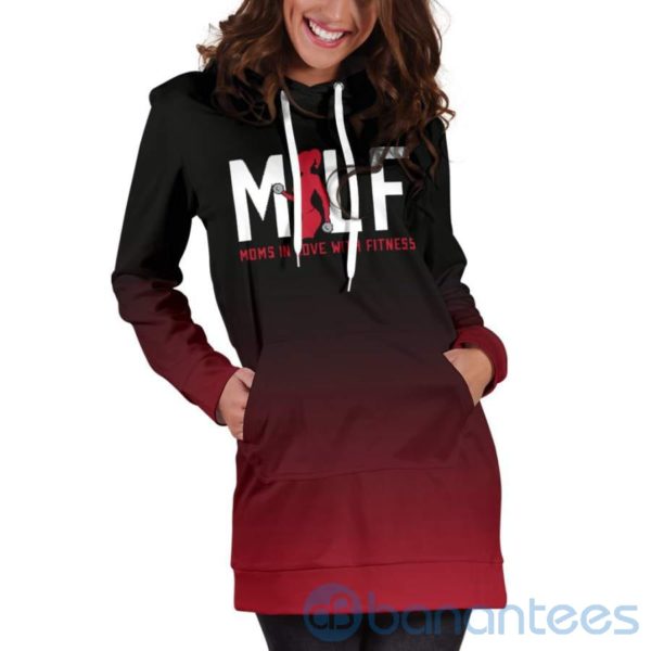 Mom In Love With Fitnes Hoodie Dress For Women Product Photo