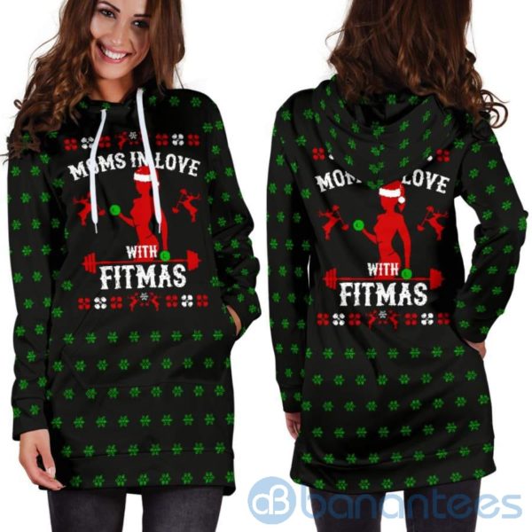 Mom In Love With Fitness Christmas Hoodie Dress For Women Product Photo