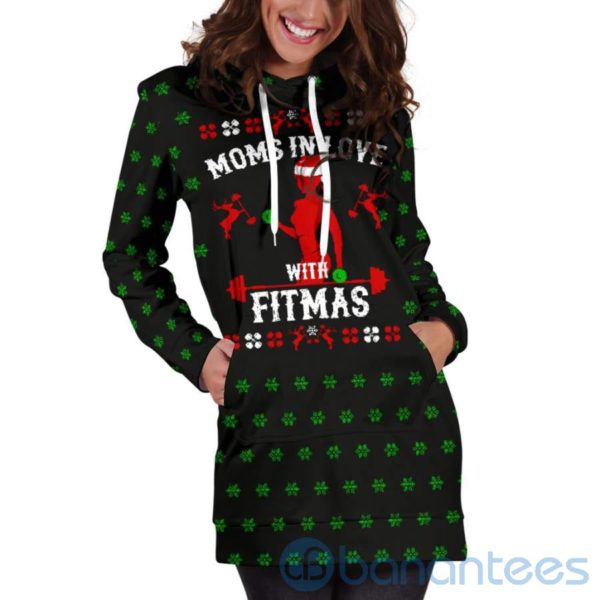 Mom In Love With Fitness Christmas Hoodie Dress For Women Product Photo
