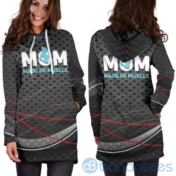 Mom Made Of Muscle Hoodie Dress For Women Product Photo