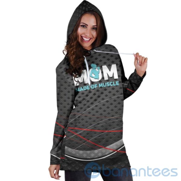 Mom Made Of Muscle Hoodie Dress For Women Product Photo