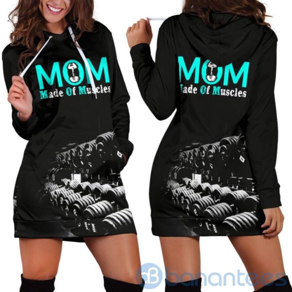 MOM Made of Muscles Hoodie Dress For Women Product Photo