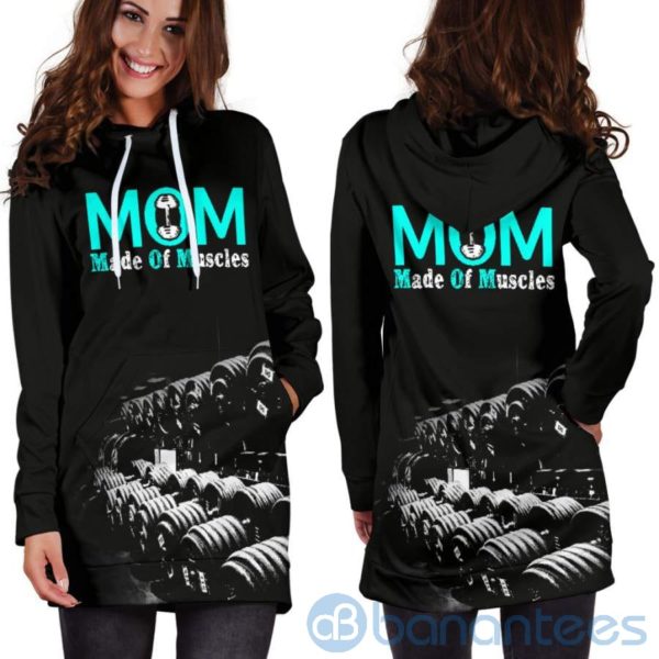 MOM Made of Muscles Hoodie Dress For Women Product Photo