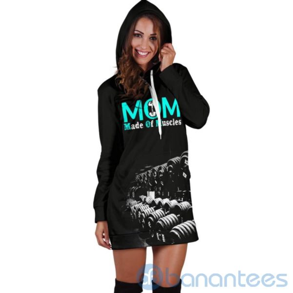 MOM Made of Muscles Hoodie Dress For Women Product Photo