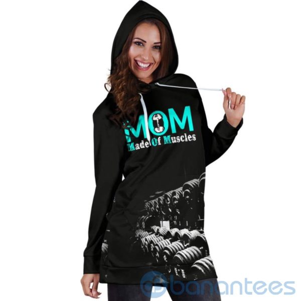 MOM Made of Muscles Hoodie Dress For Women Product Photo