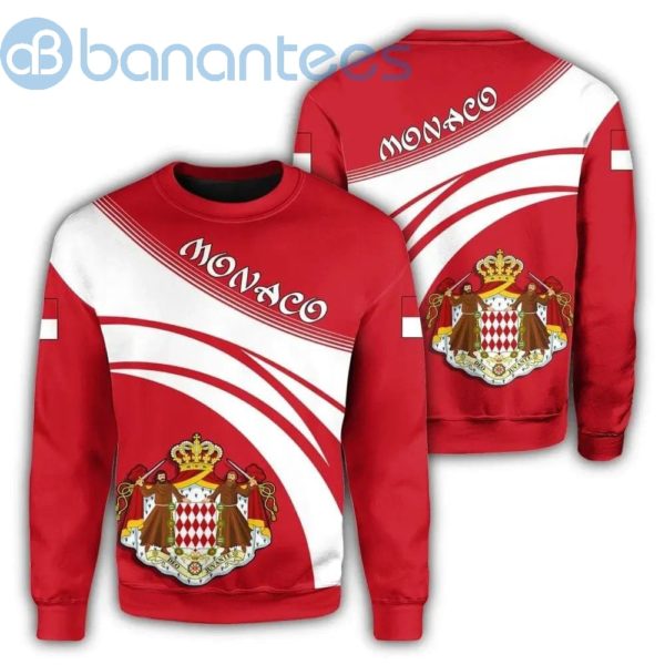Monaco Coat Of Arms Cricket Style All Over Printed 3D Sweatshirt Product Photo