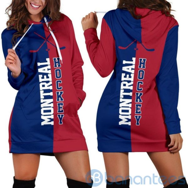 Montreal Hockey Hoodie Dress For Women Product Photo