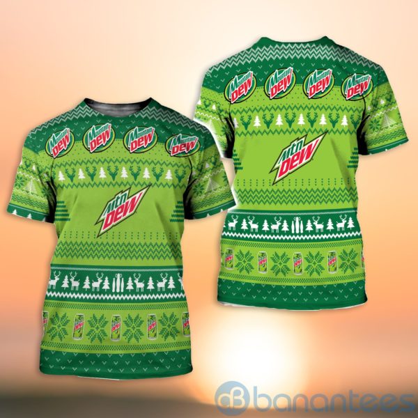 Mtn Dew Ugly Christmas All Over Printed 3D Shirt Product Photo