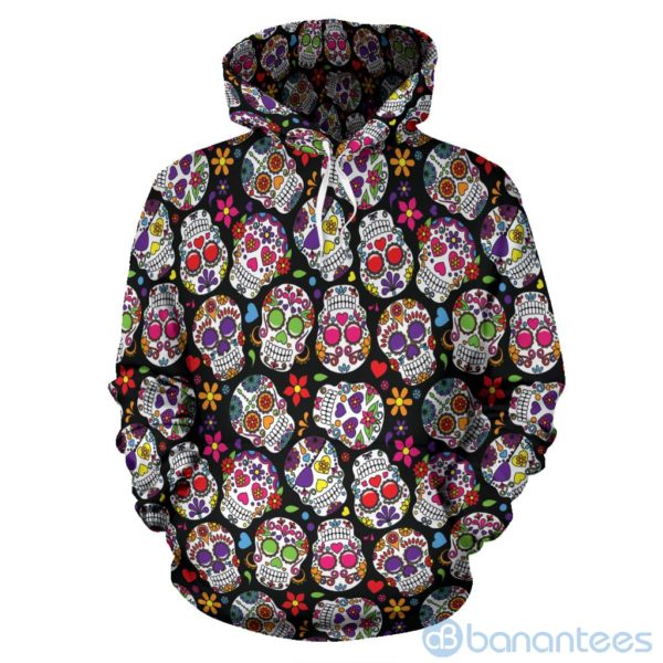 Multi Colored Skull All Over Printed 3D Hoodie Product Photo